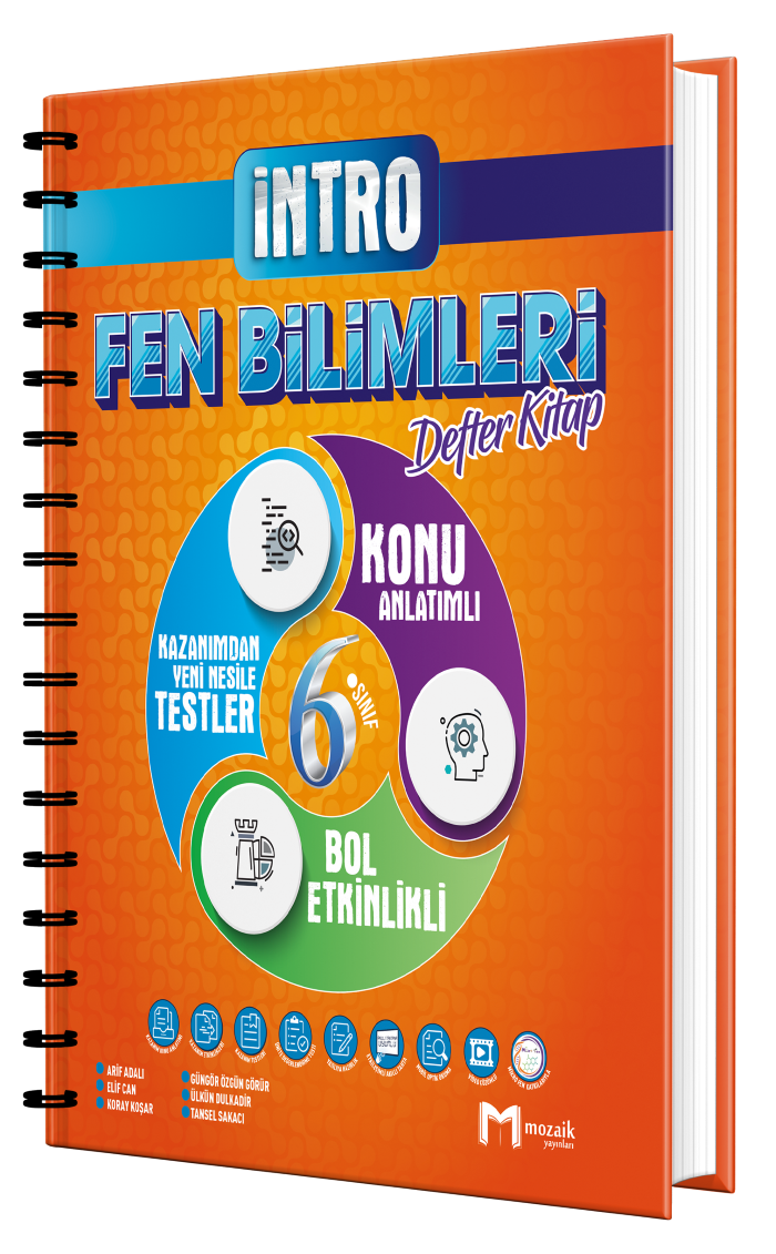 Mozaik Yayınları Mozaik Intro 6. Sınıf Fen Bilimleri Defter Kitap 2022