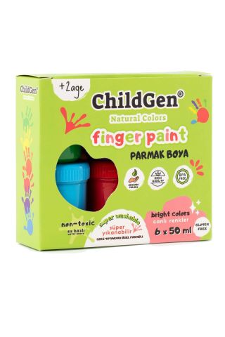Chıldgen Süper Yıkanabilir 6'lı Parmak Boya Seti (6X50GR)
