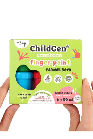 Chıldgen Süper Yıkanabilir 6'lı Parmak Boya Seti (6X50GR)