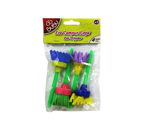 Bu-Bu Eva Tampon Fırça 4'lü FR0005