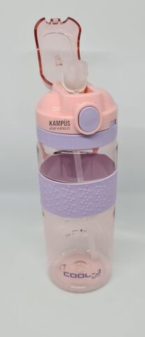 Gıpta Cool-J 650ML Pipetli Kilitli Mor-Pembe K7570 Tritan Matara