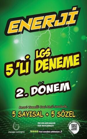 Palme Yayınları Enerji LGS 5'li Deneme 2. Dönem; 5 Sayısal + 5 Sözel