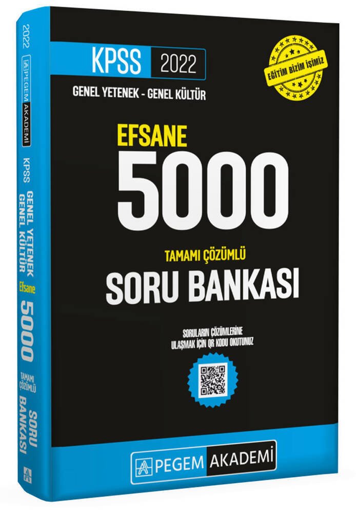 Pegem Akademi 2022 KPSS Genel Yetenek Genel Kültür Efsane 5000 Soru Bankası