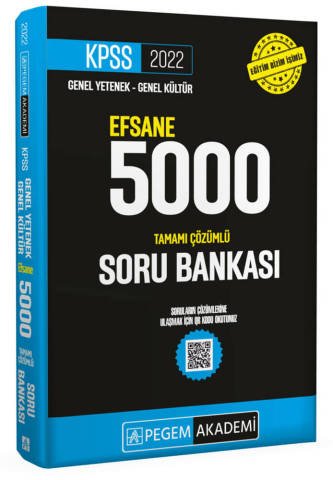 Pegem Akademi 2022 KPSS Genel Yetenek Genel Kültür Efsane 5000 Soru Bankası