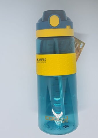 Gıpta Cool-J 650ML Pipetli Kilitli Mavi-Sarı K7570 Tritan Matara
