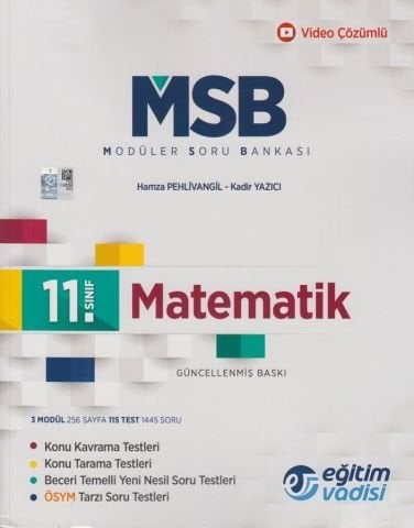Eğitim Vadisi Yayınları 11. Sınıf Matematik Güncel MSB Modüler Soru Bankası