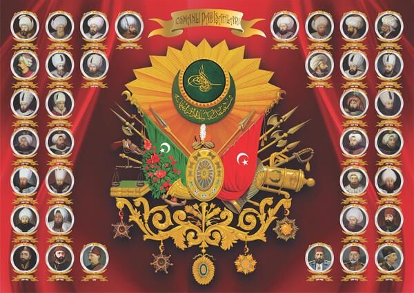 Keskin Color 48x68cm Osmanlı Arması Ve Padişahları 1000 Parça Puzzle