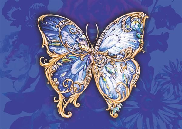 Keskin Color 48x68cm Altın Kelebek 1000 Parça Puzzle
