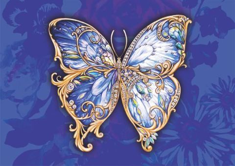 Keskin Color 48x68cm Altın Kelebek 1000 Parça Puzzle