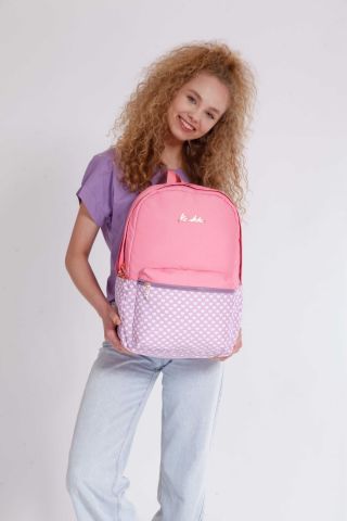 Soft Stripe Okul Çantası 41x26x18 Roze (k1360)