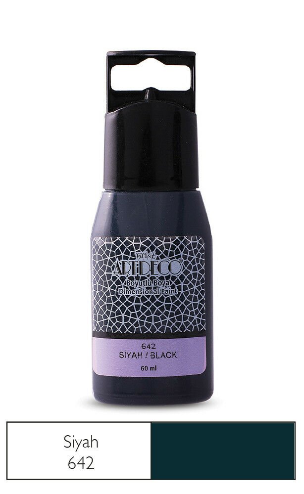 Artdeco Boyutlu Boya 60ml Siyah 642