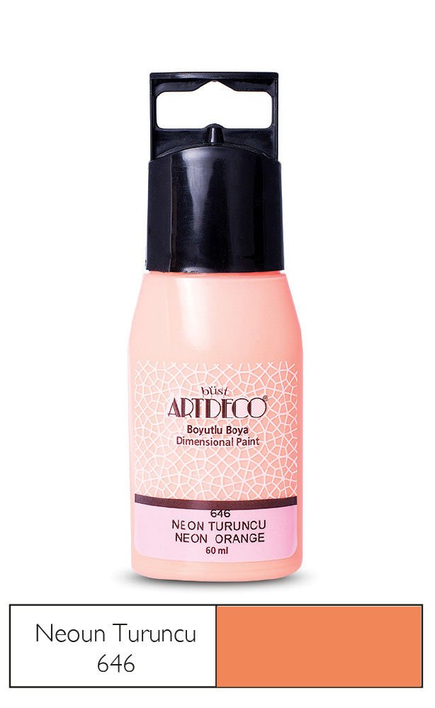 Artdeco Neon Boyutlu Boya 60ml Neon Turuncu 646