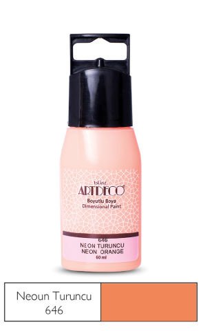 Artdeco Neon Boyutlu Boya 60ml Neon Turuncu 646