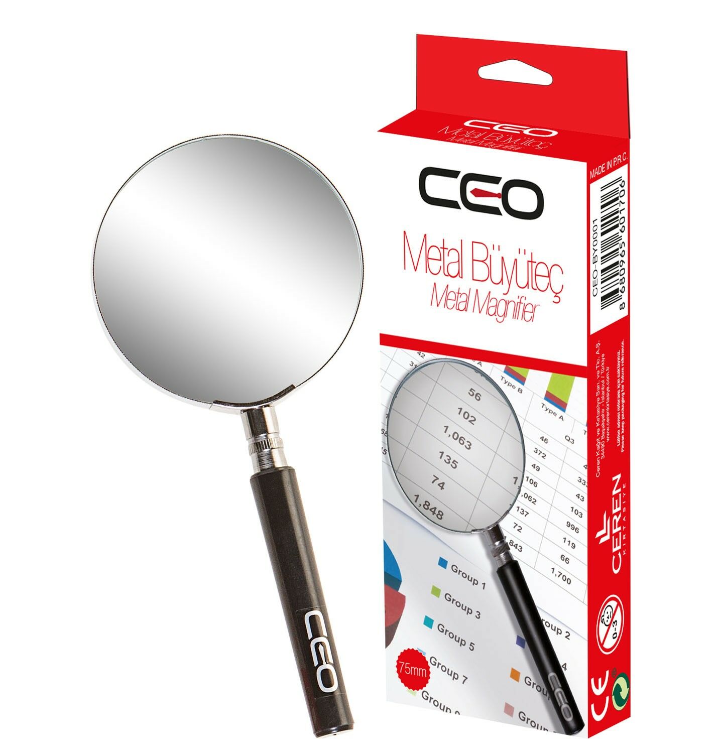 Ceo Metal Büyüteç 75mm BY0004