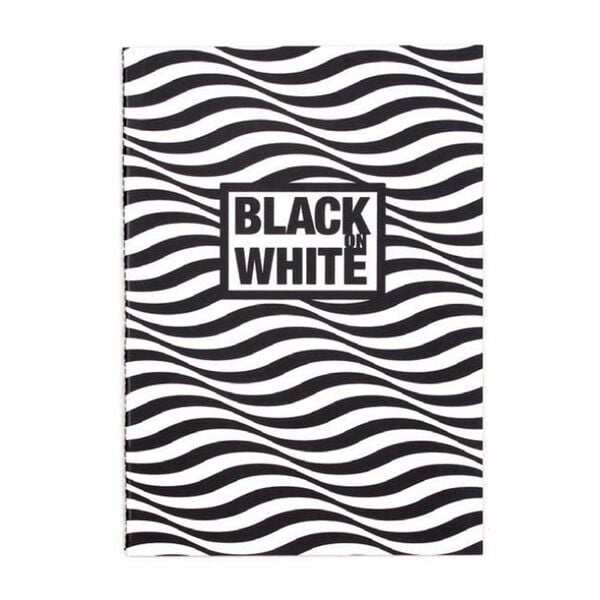 Keskin Color Container Black On White 16.5*23.5 20 Yaprak Wawe Siyah Defter Dikişli