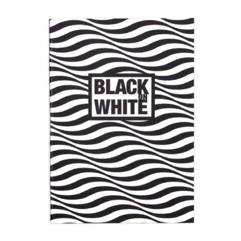 Keskin Color Container Black On White 16.5*23.5 20 Yaprak Wawe Siyah Defter Dikişli