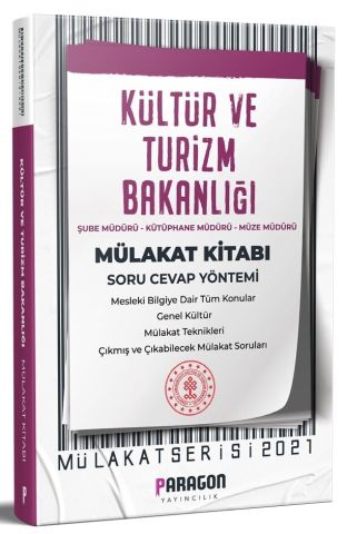 Paragon Yayıncılık 2021 Kültür ve Turizm Bakanlığı Çıkmış Sorularla Mülakat Kitabı
