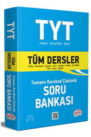 Editör Yayınevi 2025 Tyt Tüm Dersler Tamamı Çözümlü Soru Bankası