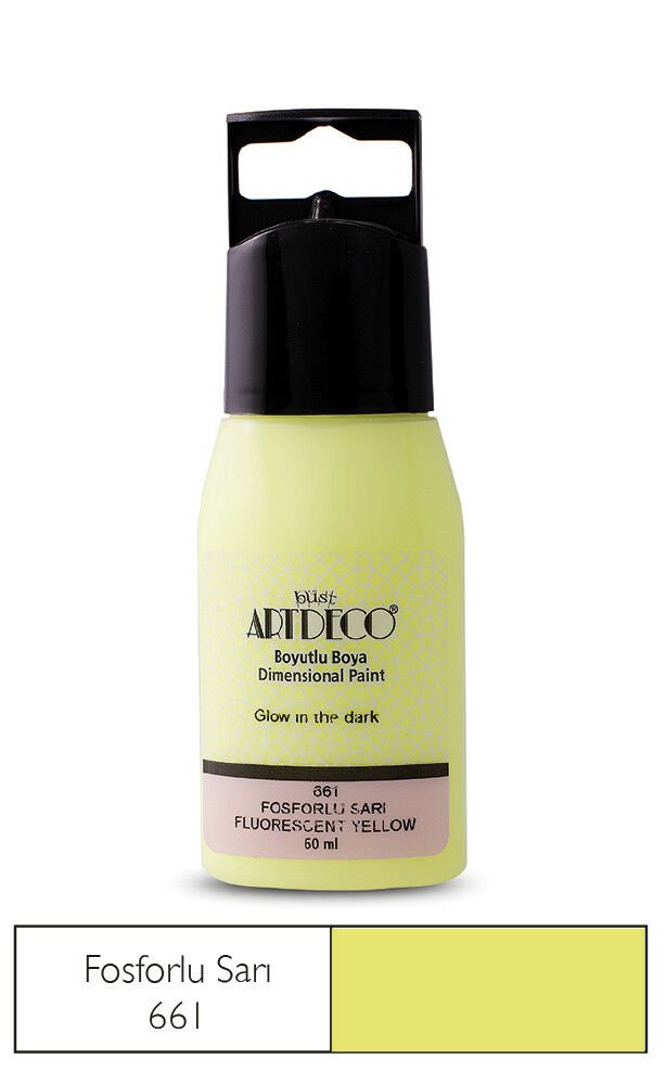 Artdeco Fosforlu Boyutlu Boya 60ml Sarı 661