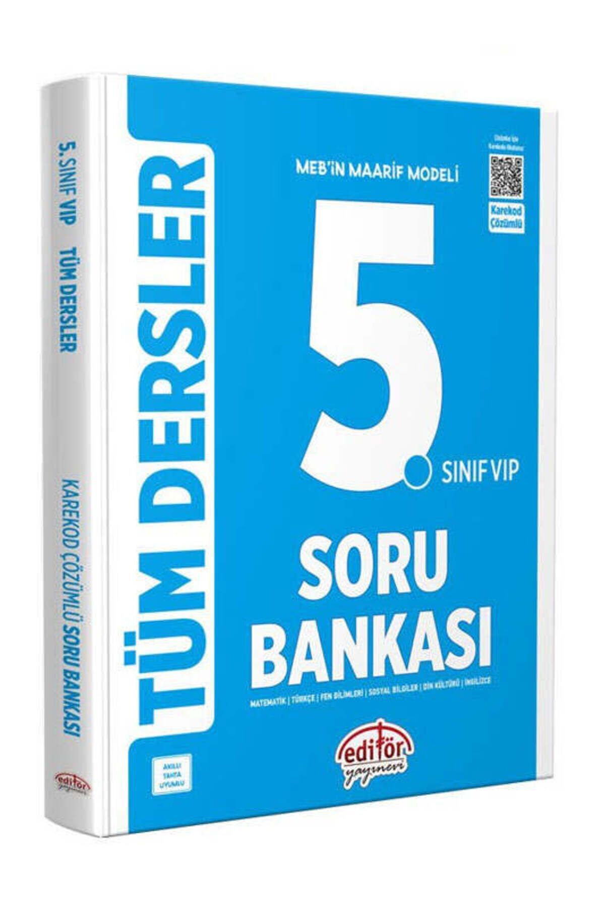 Editör Yayınları 2025 5.Sınıf Vip Tüm Dersler Soru Bankası