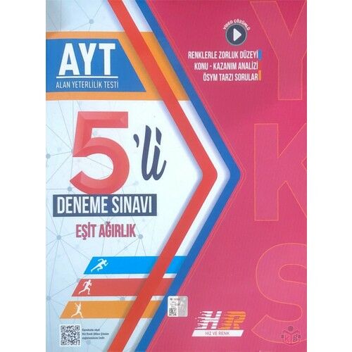 Hız ve Renk Yayınları AYT Eşit Ağırlık 5'li Deneme