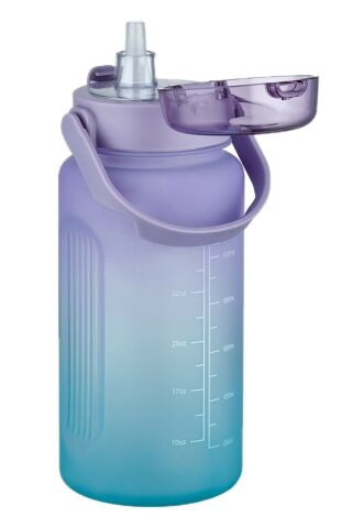 Vagonlife 2213 1500ml Pipetli/pipetsiz Kullanım Çift Renk Softtouch Motivasyon Matarası