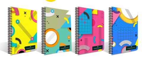 Faber-Castell Pattern Plastik Kapak A4 80yaprak Kareli Spiralli Defter