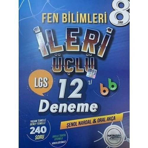 Hayalimo Yayınları 8. Sınıf Fen Bilimleri Ileri Üçlü 12 Li Deneme