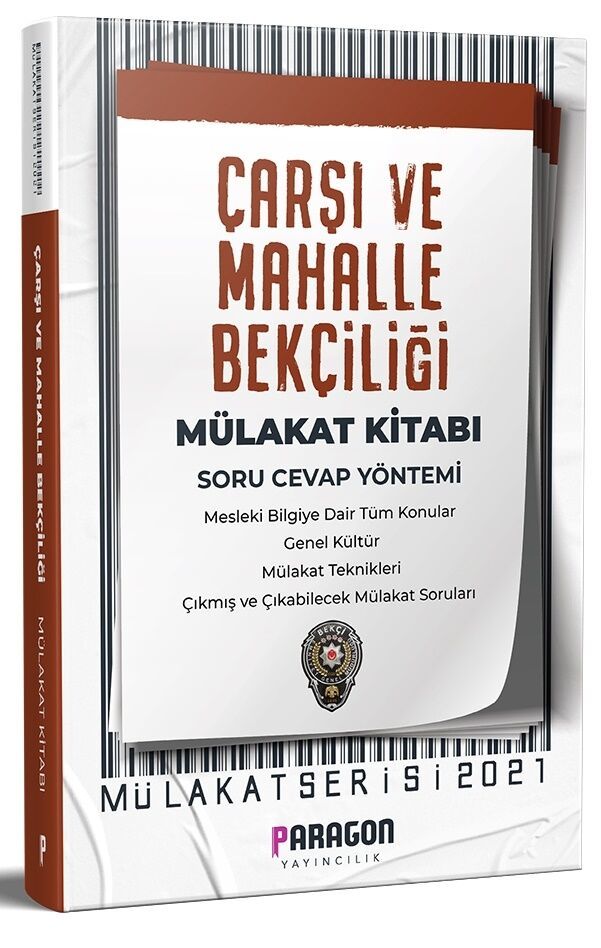 Paragon Yayıncılık Çarşı ve Mahalle Bekçiliği Çıkmış Sorularla Mülakat Kitabı