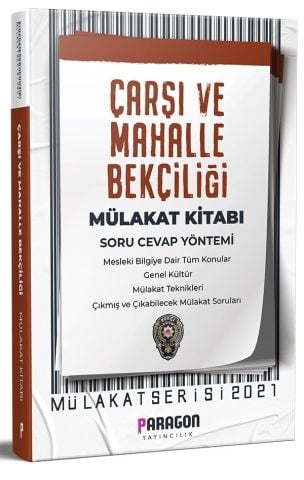 Paragon Yayıncılık Çarşı ve Mahalle Bekçiliği Çıkmış Sorularla Mülakat Kitabı