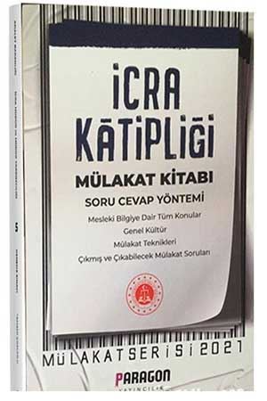 Paragon Yayıncılık İcra Katipliği Mülakat Kitabı Soru Cevap Yöntemi