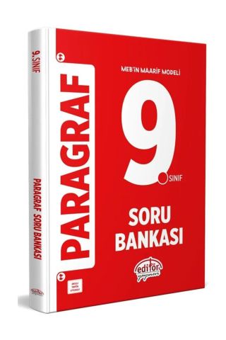 Editör 2025 Editör Maarif Modeli 9.Sınıf Paragraf Soru Bankası