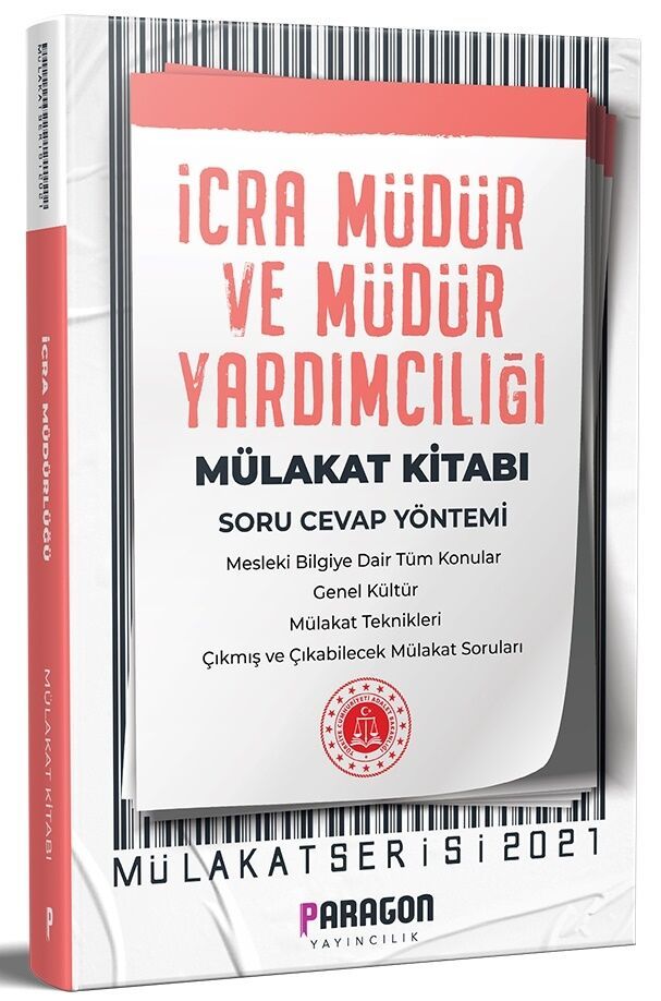 Paragon Yayıncılık İcra Müdür ve Müdür Yardımcılığı Çıkmış Sorularla Mülakat Kitabı