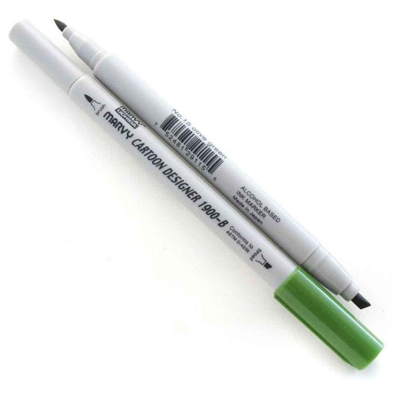 Marvy Uchida Grafi̇k Markör Kalemi̇ Olive Green No:15