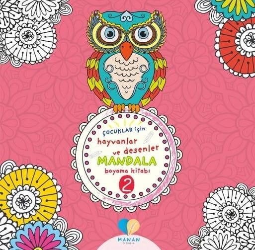 Mor Elma - Mor Elma Çocuklar İçin Hayvanlar ve Desenler Mandala Boyama Kitabı 2