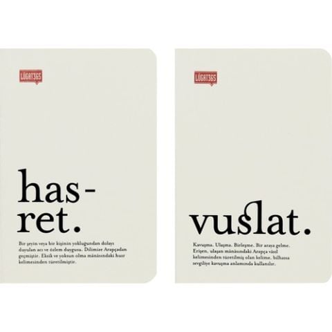 Keskin Color Lugat365 9*13 İkili Cep Defter-Hasret&Vuslat