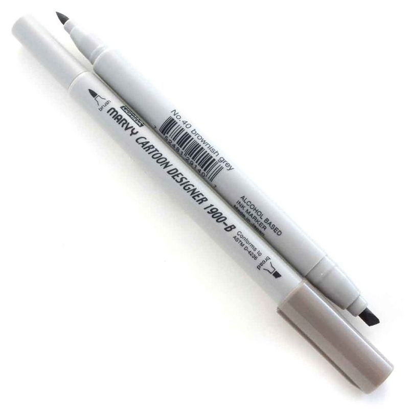 Marvy Uchida Grafi̇k Markör Kalemi̇ Brownish Grey No:40