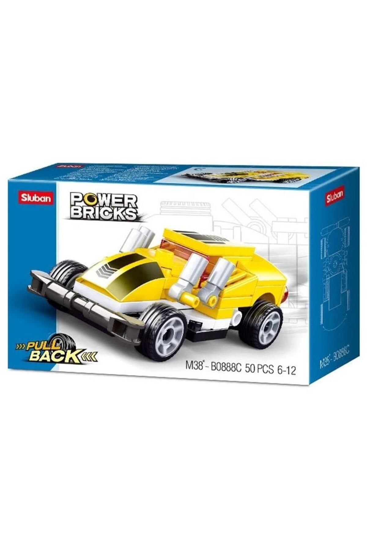 Power Bricks Sarı Spor Araba