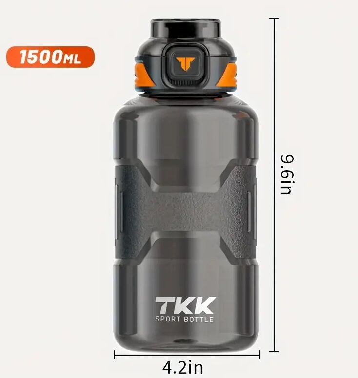 TKK T-1021 Pipetli Filtreli Tritan Matara 1500 ml Siyah