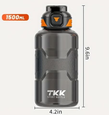 TKK T-1021 Pipetli Filtreli Tritan Matara 1500 ml Siyah