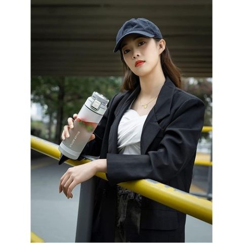 Diller DB016 790ML Gri Rahat Içim -Pipetsiz- Taşıma Kulplu Tritan Su Matarası Softtouch