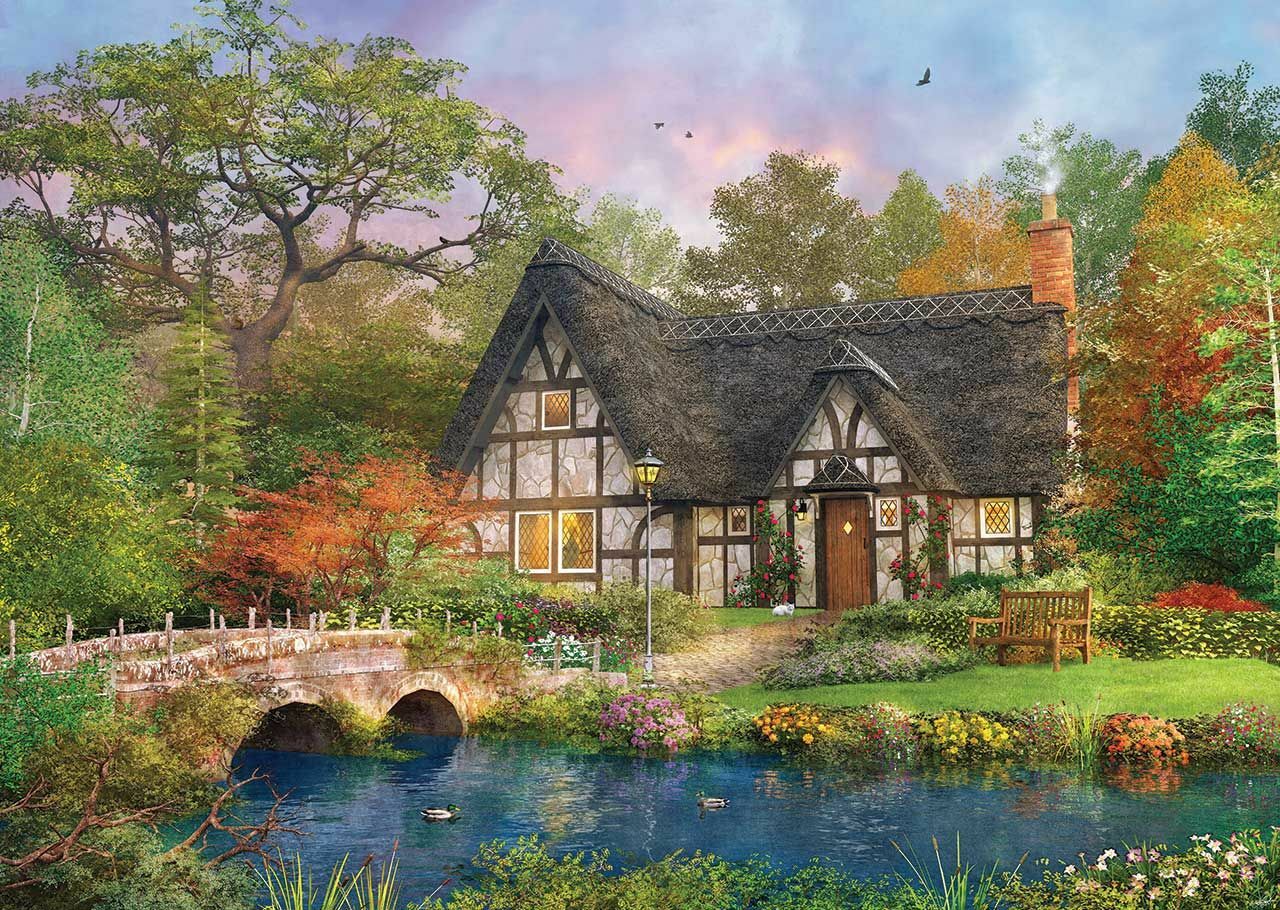 KS Games The Stoney Bridge Cottage 2000 Parça Puzzle 11479