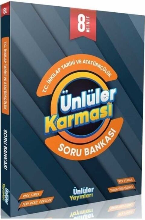 Ünlüler Yayınları Ünlüler Karması 8. Sınıf TC İnkılap Tarihi ve Atatürkçülük Soru Bankası