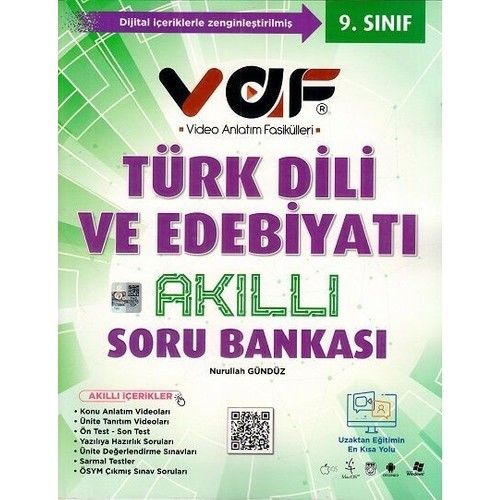 Vaf Yayınları 9. Sınıf Türk Dili ve Edebiyatı Akıllı Soru Bankası