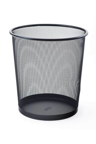 Çöp Kovası (metal) Tam Delikli 10 Litre ( Siyah )
