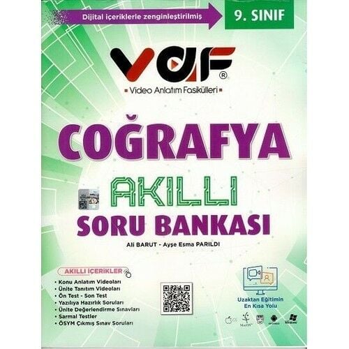 Vaf Yayınları 9. Sınıf Coğrafya Akıllı Soru Bankası