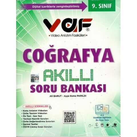 Vaf Yayınları 9. Sınıf Coğrafya Akıllı Soru Bankası