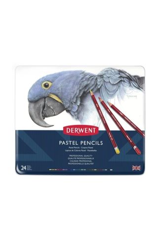 Pastel Pencils Pastel Boya Kalem Seti 24 Renk Metal Kutu