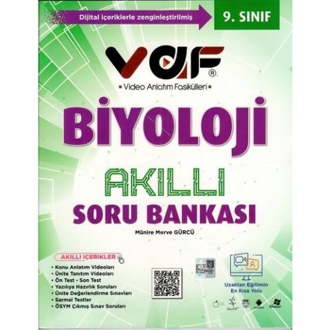Vaf Yayınları 9. Sınıf Biyoloji Akıllı Soru Bankası