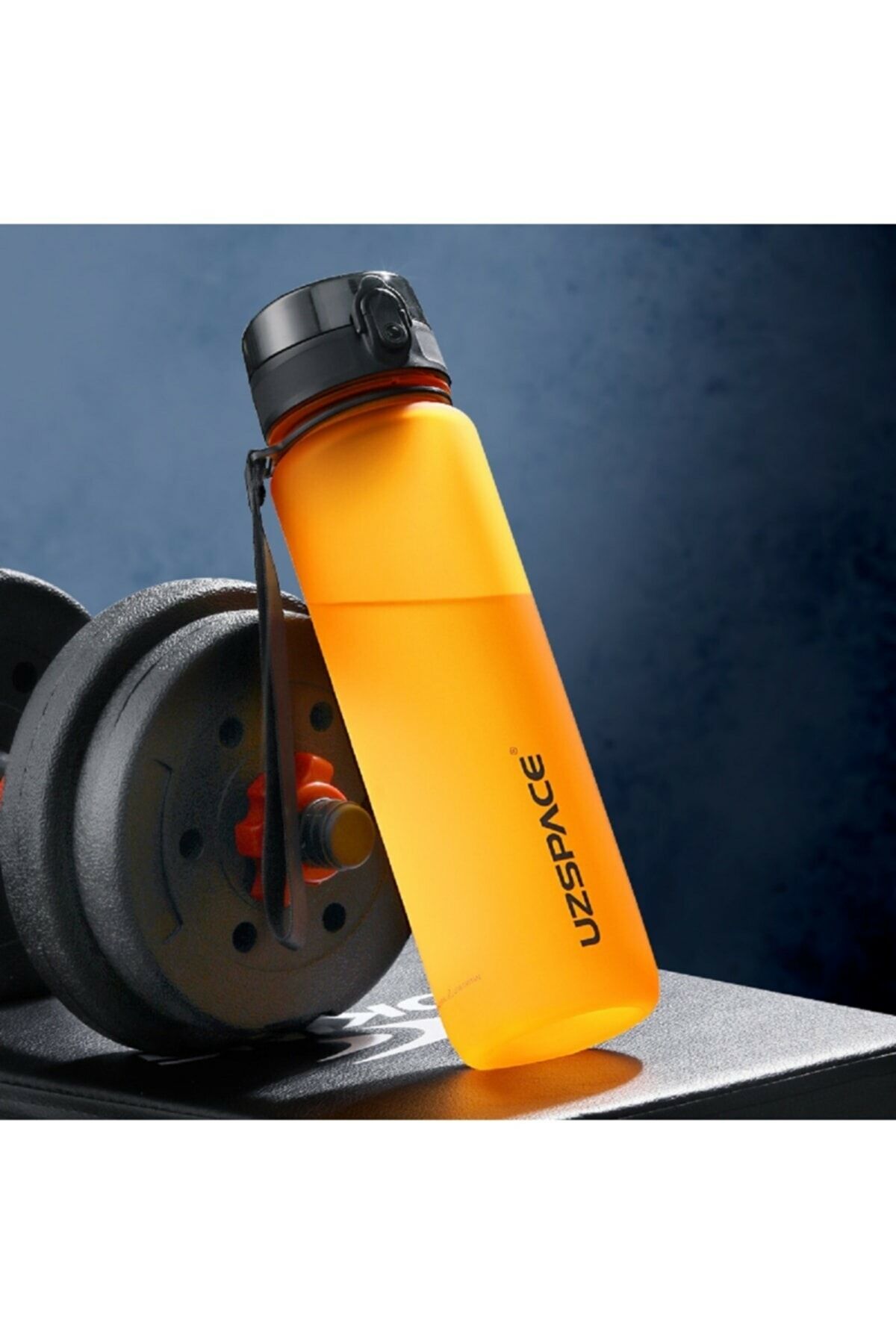 3038 Turuncu Büyük Boy 28 cm 1000 ml 1 litre Su Matarası Bpa Koku Sızdırma Yok 3038 Turuncu